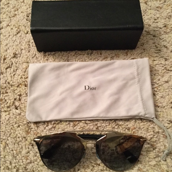 DIOR REFLECTED AVIATOR SUNGLASSES 52 21 140 w CASE - Picture 6 of 8